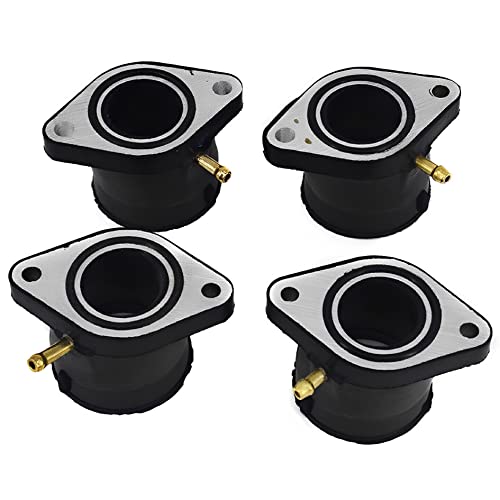 MIMIA Yamaha Insulator Set of 4 with O-ring for Motorcycles XJR400 4HM Carburetor Intake Manifold