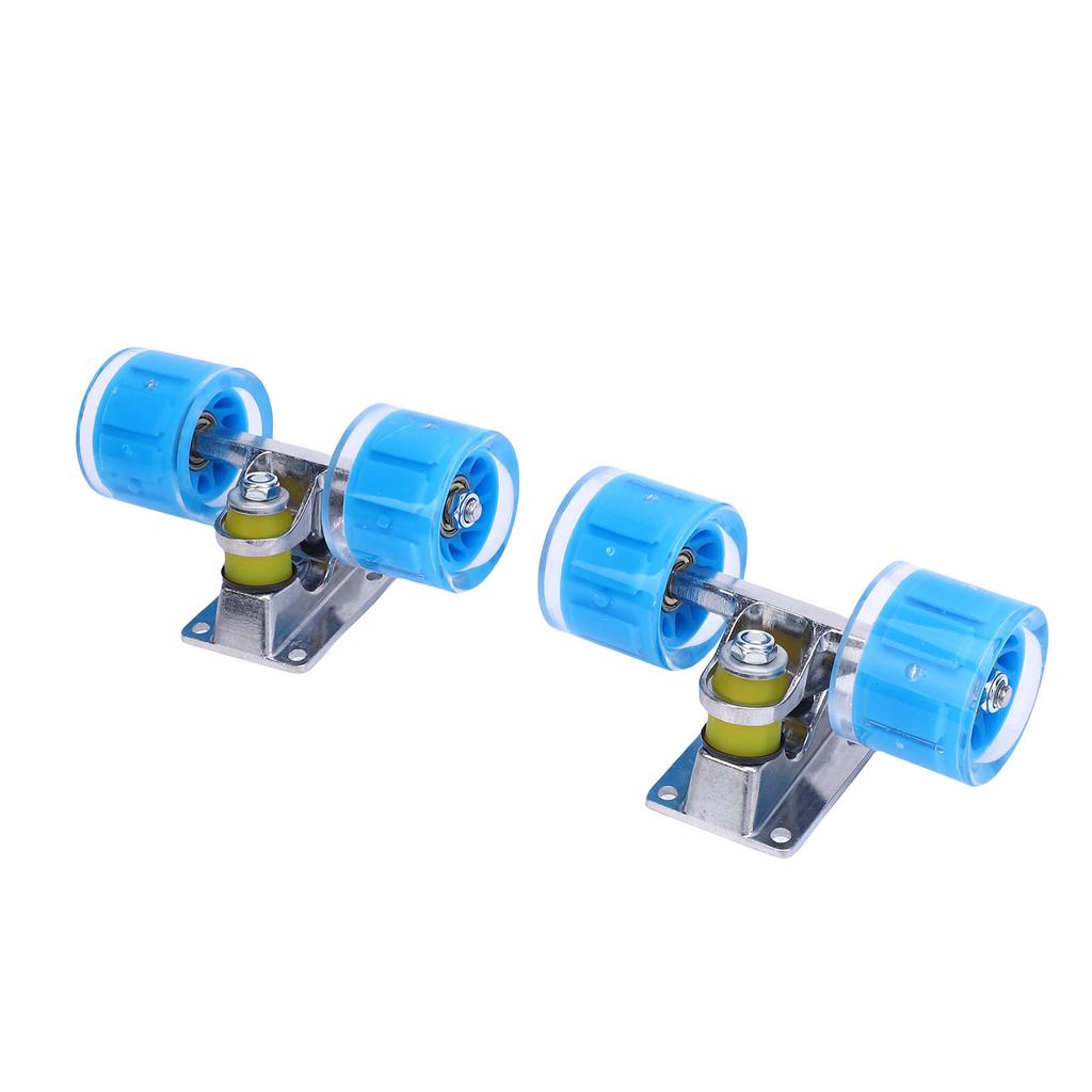 1 Pair   Trucks and Wheels PU Longboard 3.2 Inch Trucks Wheels Combo Set for Cruiser Aluminum Alloy 55x45mm