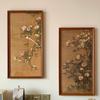 Chinese Pine & Crane Longevity Wall Art - Framed Replica for Living Room, Entrance, Tea Room, or Homestay