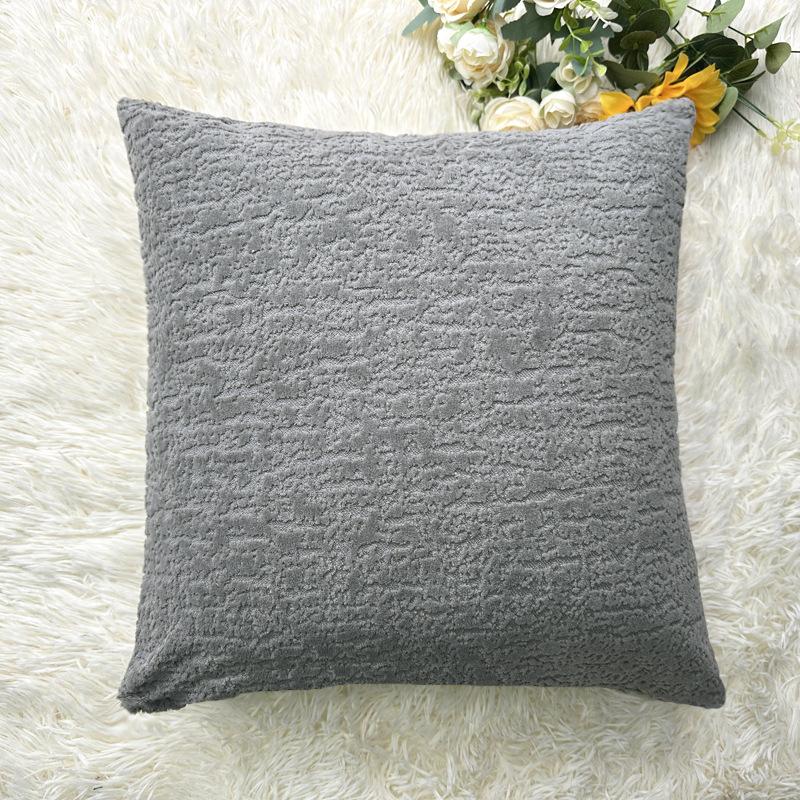 2PCS Soft Chenille Bamboo Throw Pillow Covers. Solid Color Decorative Cushion Covers with Zipper Closure Suitable for Sofa Bed Living Room Decoration