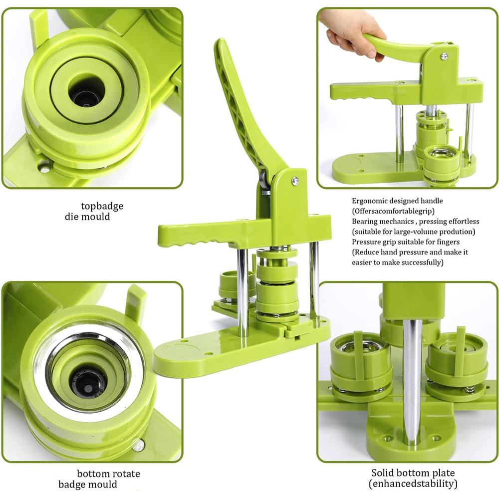 Conjunto de Crachás 25/32/37/44/58MM Máquina Doméstica de Fazer Botons com Alfinete Pequena Máquina de Fazer Crachás DIY