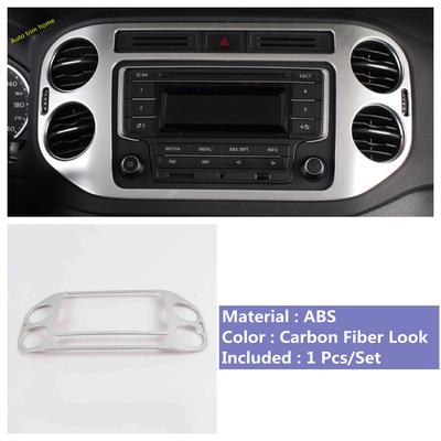 Carbon Fiber Look / Matte Middle Air Conditioning AC Vent Outlet Cover Trim For VW Tiguan MK1 2008 - 2015 Interior Accessories