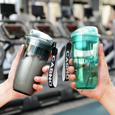 400 ml Sport-Shaker-Flasche, Plastik-Wasserflasche mit Schneebesen-Ball-Deckel, Teefilter, Protein-Shaking-Becher, BPA-frei, auslaufsicher, langlebig