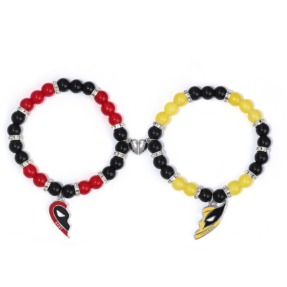 

2 шт. Браслет Дэдпул и Росомахи Браслет для лучших друзей Подарочный набор