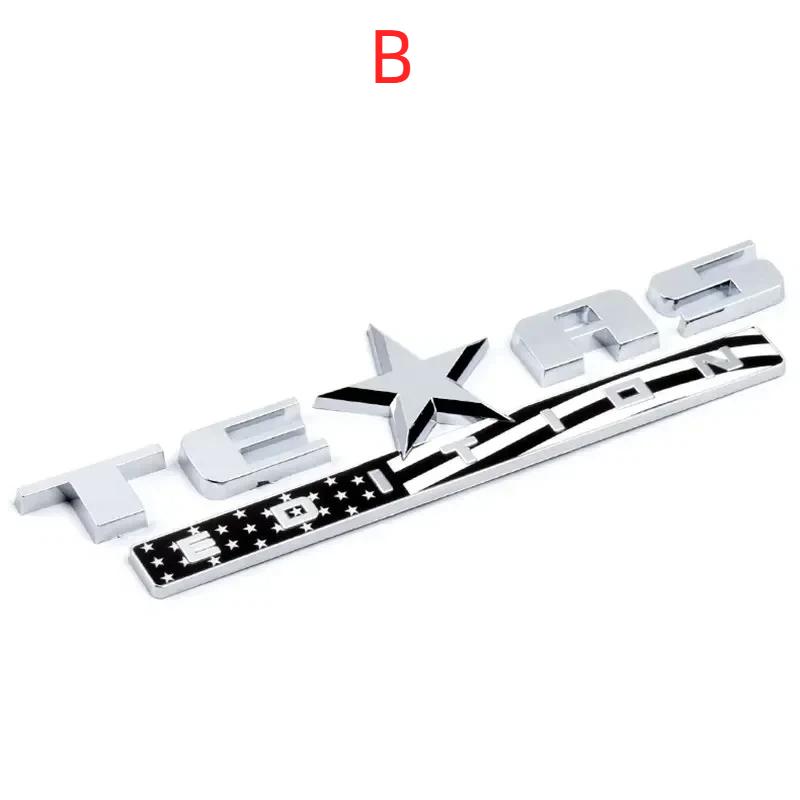 1 Stück ABS TEXAS EDITION Emblem Abzeichen für CHE/VY SILV/ERADO GM/C SIER/RA Kofferraum Aufkleber DE/CAL