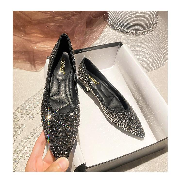 Elegant Minimalist New Ladies Shoes Sexy Fashionable Versatile Women's Autumn Comfortable Low Heeled Shoes Large Size