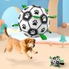 Interactive Pet Football Toys With Grab Tabs Dog Bite Chew Balls Pets Accessories Outdoor Training Soccer for Medium Large Dogs
