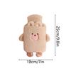 Plush Hot Water Bottle 1L Animal Shape Warming Supplies Cute Stomach Warmer For Patients Elderly Students Athletes Players