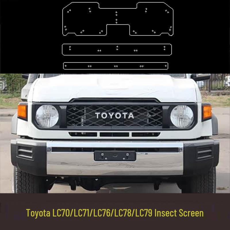 Radiator and Condenser Protection Insect Screen for 24 Toyota LC70 Series Models