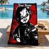 Custom Name Horror Custom Stylish Digital Printing Beach Towel Quick‑Drying Absorbent Blanket for Beach Pool Gym Travel