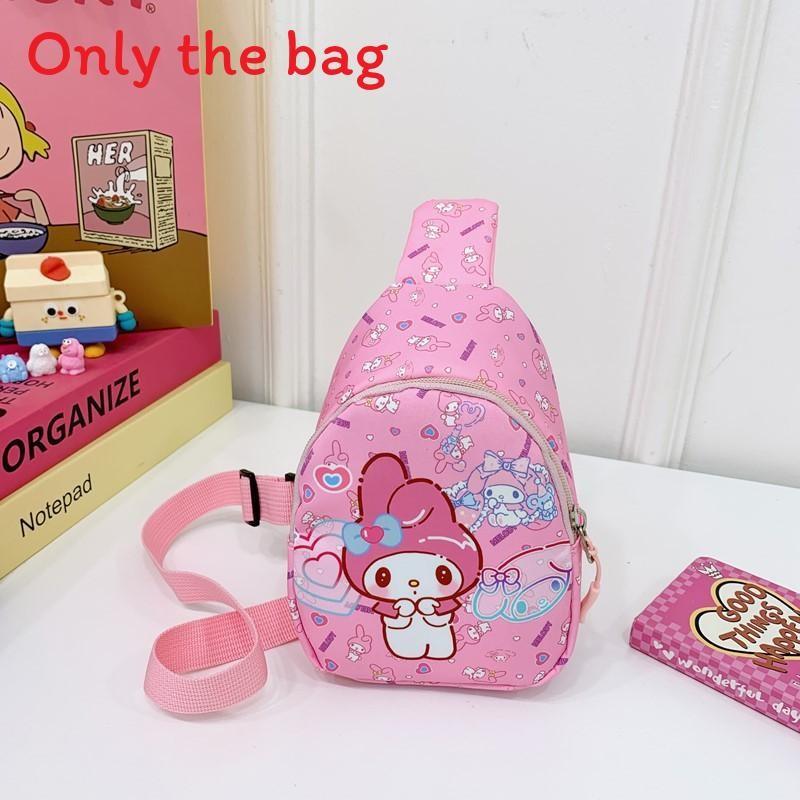 Sanrio Kuromi Cartoon Kids Chest Bag With Breathable Nylon For Daily Use