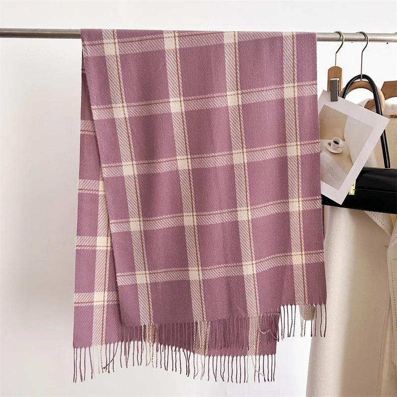 Cashmere Imitation Fashion Hijabs Scarves Men Women Autumn Winter Warm Tassels Long Scarf Shawls Unisex Luxury Neckerchief