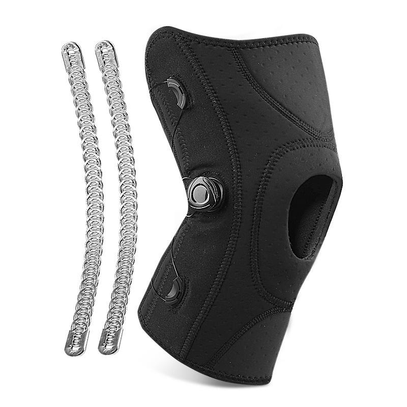 New Sports Mountaineering Knee Pads Soft and Breathable Manual Adjustment Button Pressure Spring Support Meniscus Leg Pads