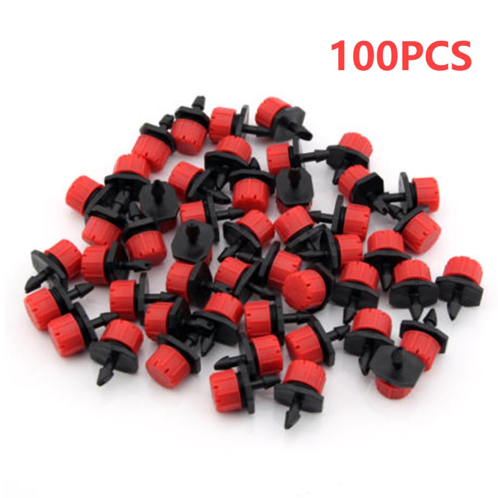 

500-100Pcs 1/4 Inch Adjustable Irrigation Drippers Rotating Sprinklers Micro Drip Irrigation Sprinklers for Balcony Greenhouse
