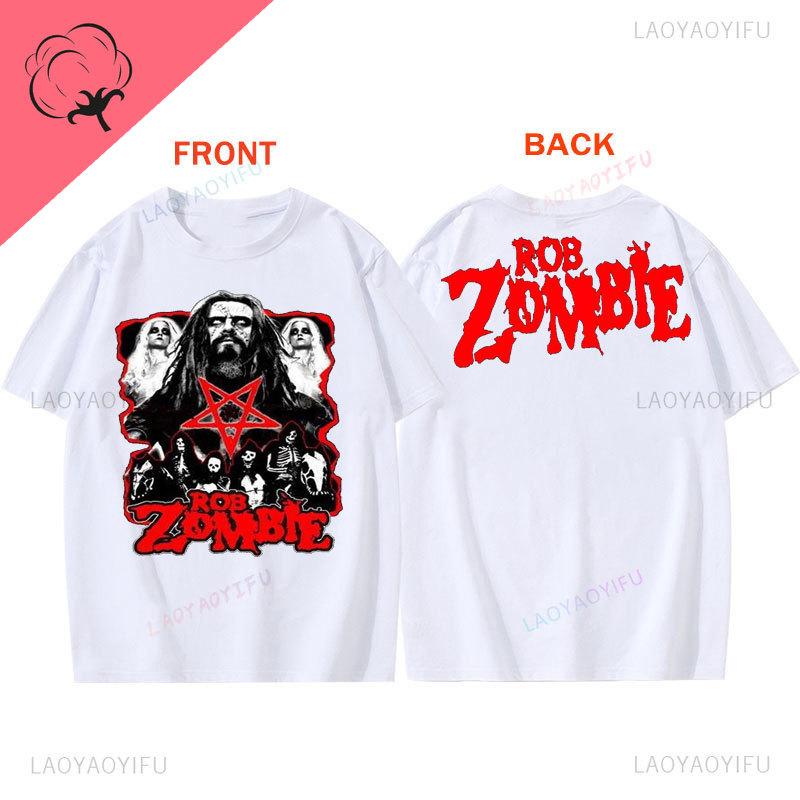 Camisetas Rob Zombie Dragula Graphic Tshirts Vintage Horror Classic Cotton Gothic Music Clothes Heavy Metal Fans Print Tee Top
