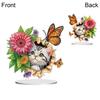 2D/Flat DIY Diamond Painting Desktop Ornaments Kit Double-Sided 5D DIY Diamond Art Tabletop Decorations Bedroom Table Decoration