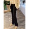 Summer Black Slim-Fit Flared Casual Pants for Women 2026 New Trendy High-Waisted Stretchy Slim-Fit Bootcut Pants