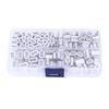 180pcs Crimping Loop Sleeve Kit 6‑Size Aluminum Double Barrel Ferrule Universal for Wire Rope Cable 