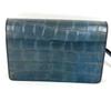 VERSACE logo Bag Clutch Bag with Strap Clutch bag Embossed Leather blue