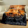 Psalm 119:105 Sunset Floral Blanket  Printed Blanket for Living Room Bed Couch lunch break Soft Cozy Blanket for Friend's festival Gift