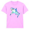Funny Shark Kids T-Shirt Watercolour Cartoon Animal Lover Birthday Gift