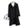 Women's Slim Long Wool Coat with Peter Pan Collar