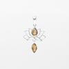 Garnet Lotus Pendant: 925 Sterling Silver Flower Charm