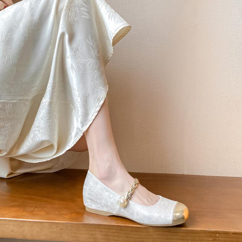 5lm Mary Jane bag head half slippers women's summer wear new small size inner height increase cool slippers with skirt 33