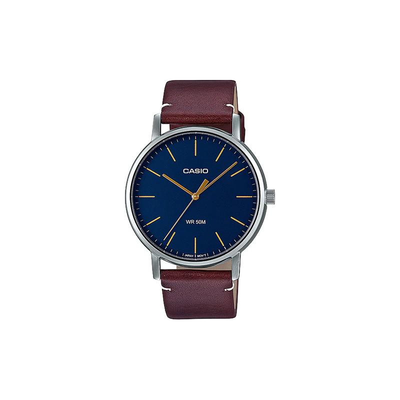 

Casio STANDARD series fashion trend business retro classic pointer large dial waterproof quartz watch quartz movement leather strap MTP-E171L-2EVDF