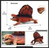 Jurassic Dinosaur Toy Set: Thick-Nosed Dragon, T-Rex, Velociraptor, Pterodactyl, Mosasaurus, Spinosaurus