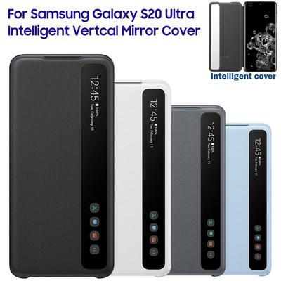 Vertical Mirror Clear Smart View Flip For Samsung Galaxy S20 Ultra Phone Case