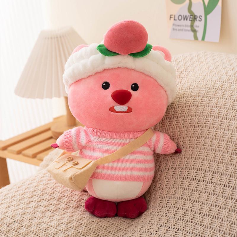 Animal Plush Loopy Soft Short Fur Pp Cotton Filling For Children Gift Dolls