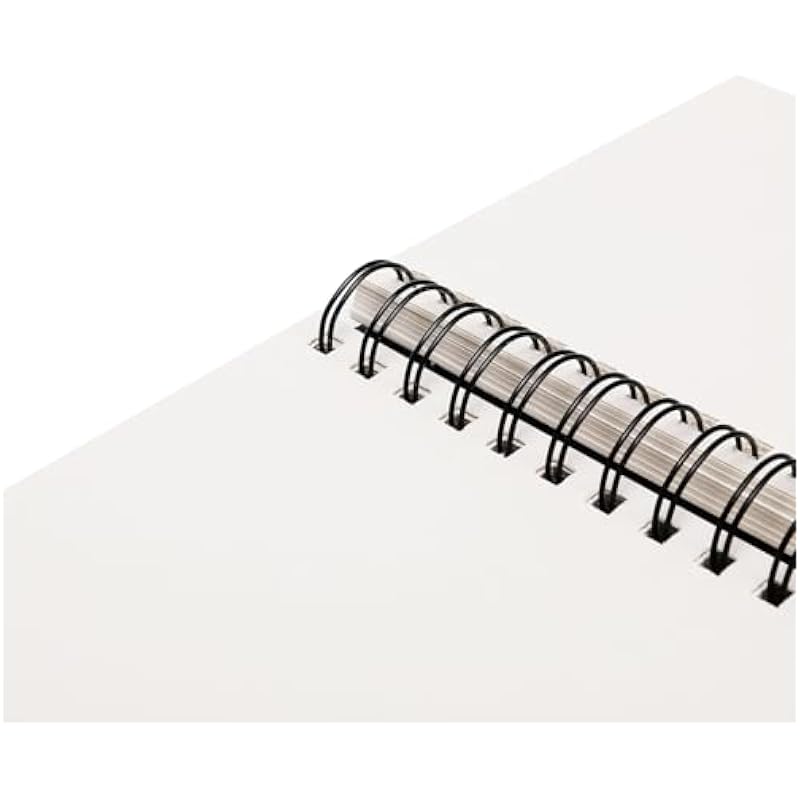 Neomate A5 Spiral Sketch Book | 160 GSM, 60 Sheets | Wiro Bound Artist Drawing Pad for Sketching, Shading, Doodling | Me