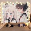 Album Amoureux Tapisserie Murale Décoration Intérieure pour Chambre à Coucher Salon Dortoir Peinture Mignonne Adolescentes anime Buins