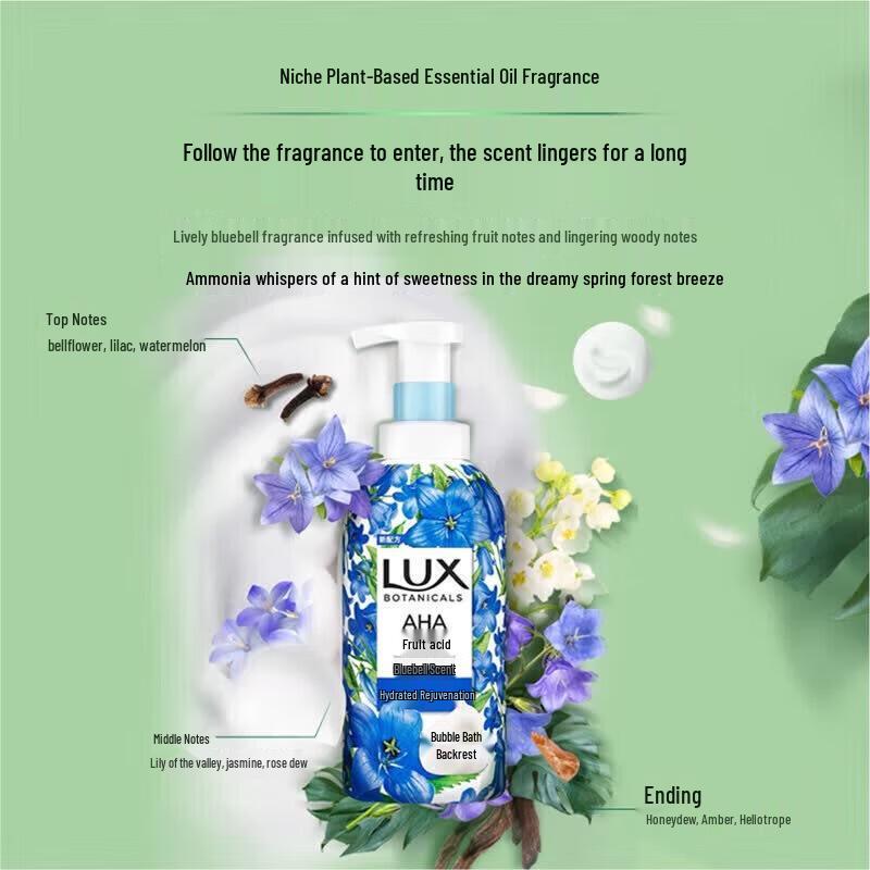 LUX Bluebell Essential Oil Foaming Body Wash