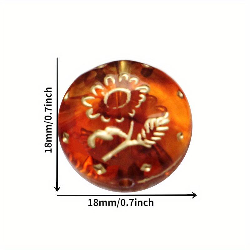 10 STK Vintage Bernstein Golden Verschmiert Perlen Rose Schleife Blatt Perlen Anhänger Acryl DIY Handgemachten Schmuck Armband Halskette Ohrringe Ohrstecker Schmuck Materialien