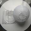 10-Inch Round White Paper Lantern, Red Mid-Autumn Festival & Wedding Decoration