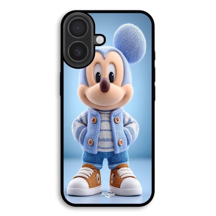 Coque de téléphone - MANIACASE - iPhone 17 - Silicone TPU - Mickey - Tricot doux