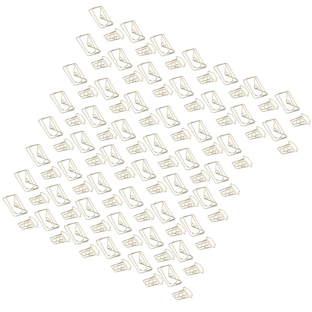100Pcs Funny Planner Clips Anti Rust Electroplating Process Envelope Coffee Cup Gold Paper Clips for