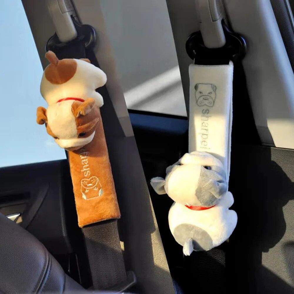 Cute Cartoon Car Seatbelt Cover Seat Belt Harness Cushion Shoulder Strap Protector Pad for Children/ Kids Toy Animal Ornaments