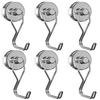 Homion of Stainless Steel Magnetic 30kg Vertical Load 10kg Horizontal Load 32mm for Key and Wall Hanging [Set 6] Hooks, Rust-Proof, Capacity,