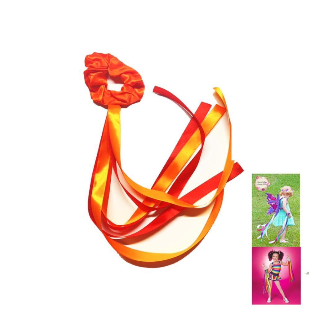 Dance Accessories Polyester Gymnastics Long Ribbon Rainbow Elastic Ribbon Headband Multicolor Wrist Straps Rhythm Dance