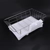 Good-Stainless Steel Dish Drainer Drying Rack With 3-Piece Set Removable Rust Proof Utensil Holde For Kitchen Counter Storage Ra