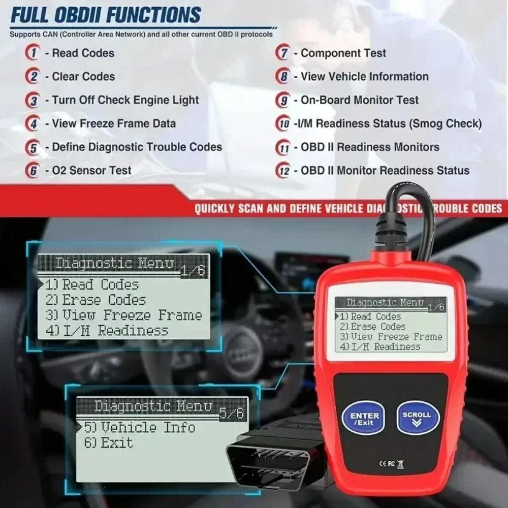 Accurate Diagnostic Scanning Tools OBD2 Motorcycle Scanner Emission Monitor Status