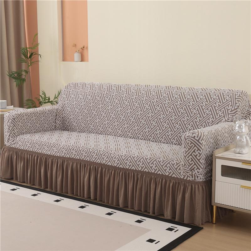 Thick Sofa Cover With Skirtastic Couch Cover1/2/3/4 Seater Sofa Protective Cover For Living Room