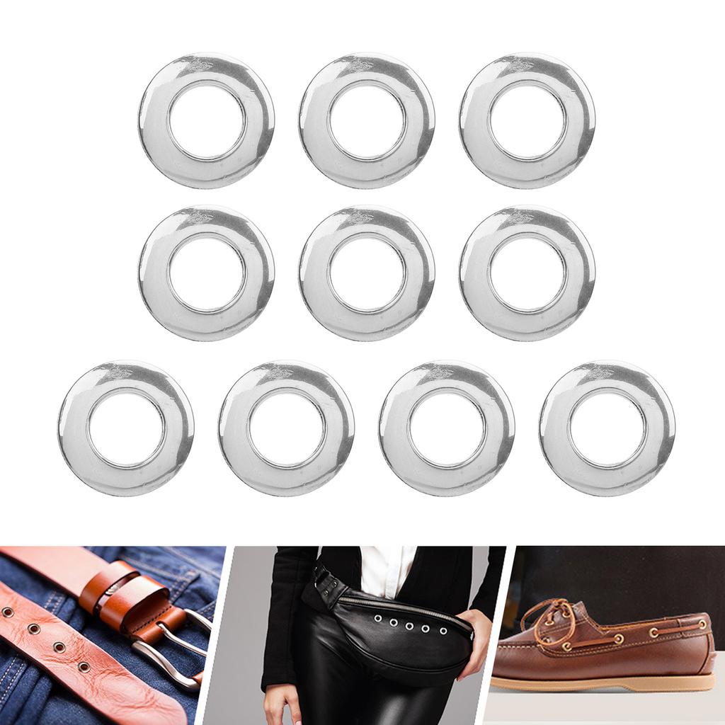 10 Pcs Round Eyelets 1300CMm Inner Diameter Alloy Eyelets Kit for Clothing Pants Luggage Hat Belt Shoes
