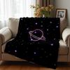 Plain Pink Ginghams Cartoon Anime Print Flannel Blanket Soft Warm Throw for Kids Bedroom Sofa Christmas Office Car
