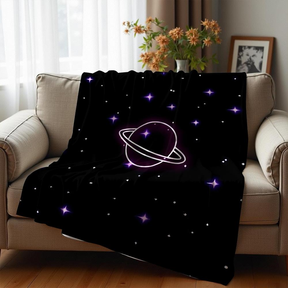 Plain Pink Ginghams Cartoon Anime Print Flannel Blanket Soft Warm Throw for Kids Bedroom Sofa Christmas Office Car