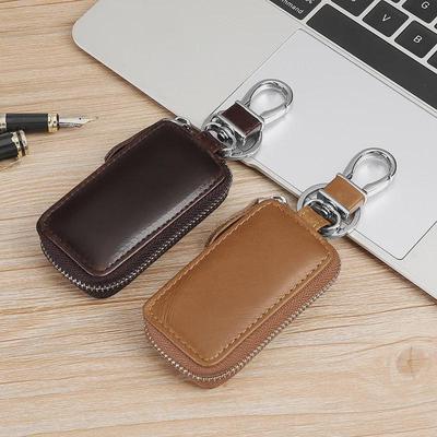 Bărbați Retro Piele Cerată Suport Chei Auto - Piele Naturală Husă de Protecție Agățată de Talie