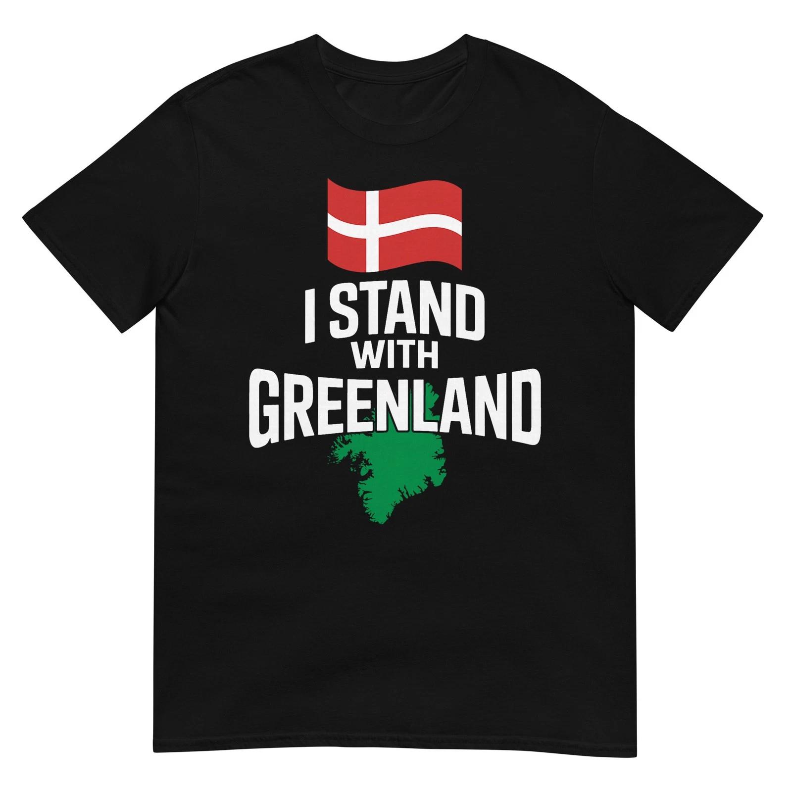 I Stand with Greenland Support Denmark is Not for Sale T-Shirt XL